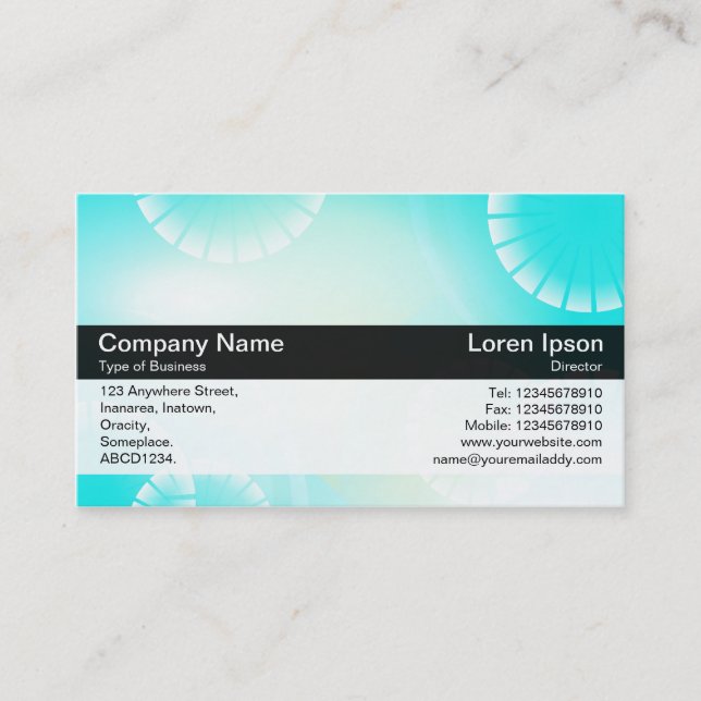 Cartão De Visita Banda de cores - Preto - Abstrato 02 (Frente)