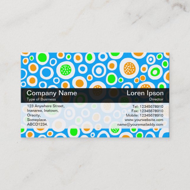 Cartão De Visita Banda de cores - Preto - Abstrato 030413 (Frente)