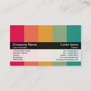 Cartão De Visita Banda de cores - Preto - Cores