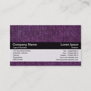 Cartão De Visita Banda de cores - Preto - Denim roxo