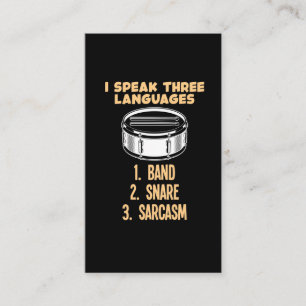 Cartão De Visita Banda de Drummer Sarcástico Humor Percussion Drumm