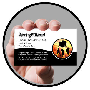 Cartão De Visita Banda de Garage de Rock And Roll Legal