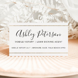 Cartão De Visita Banda de ouro para tipografia pública Notária Móve