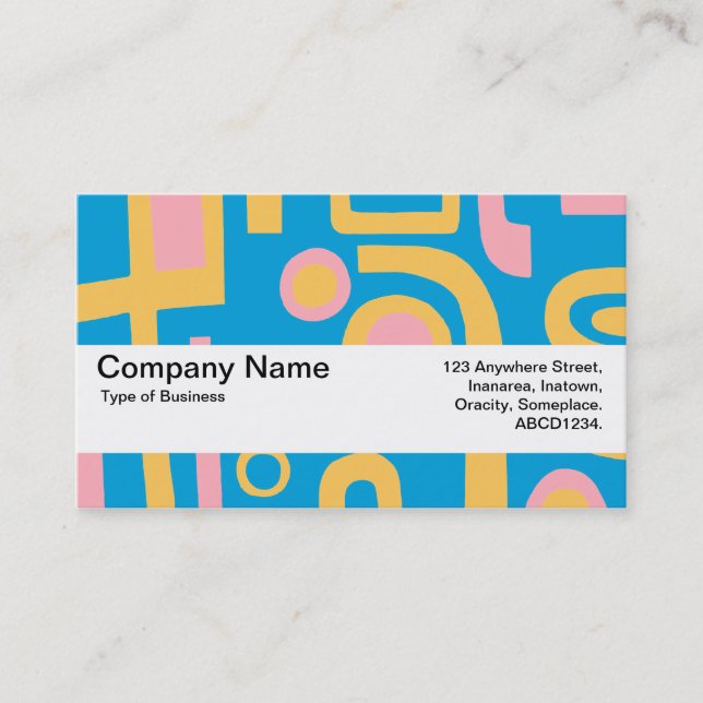Cartão De Visita Banda de Textura V2 - Abstrato 170914 (Frente)