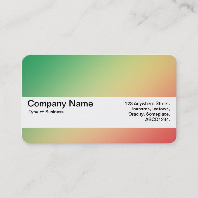 Cartão De Visita Banda de Textura V2 - Gradiente Grn, Yellw, Vermel (Frente)