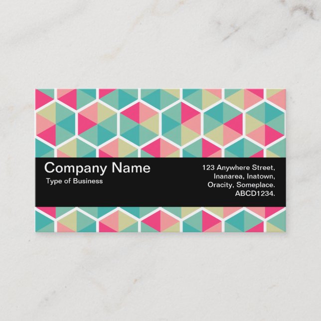 Cartão De Visita Banda de Textura V2 - Padrão de hexágono 02 (Frente)