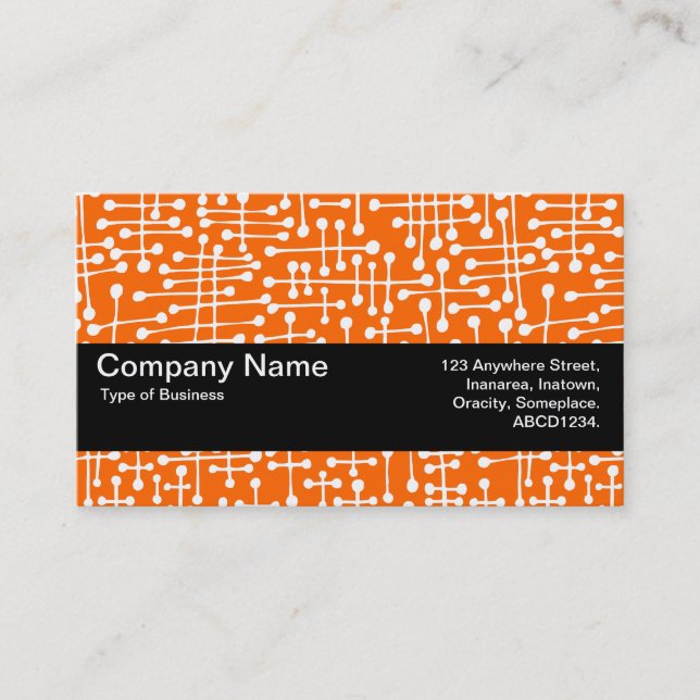 Cartão De Visita Banda de textura V2 - Pontos conectados II (Frente)