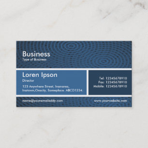 Cartão De Visita Banda dividida v2 Sombras de Azul