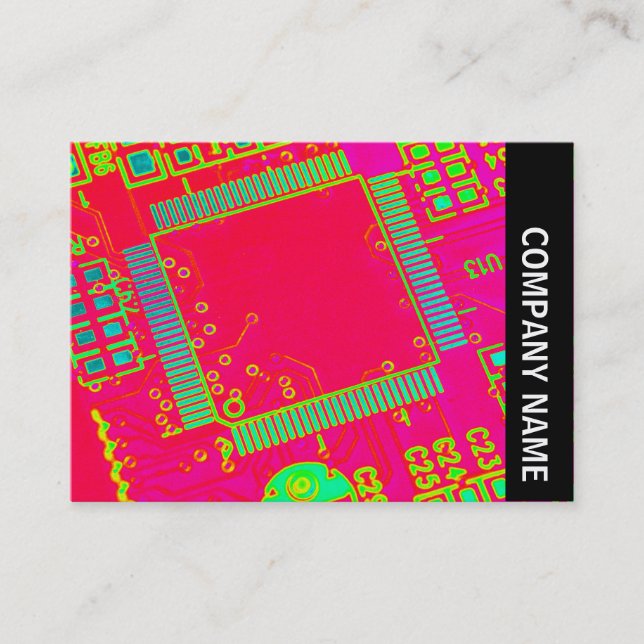 Cartão De Visita Banda lateral - Circuito Abstrato colorido (Frente)