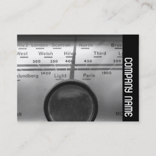 Cartão De Visita Banda lateral - Discagem rádio antiga no Reino Uni