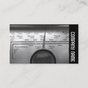 Cartão De Visita Banda lateral - Discagem rádio antiga no Reino Uni