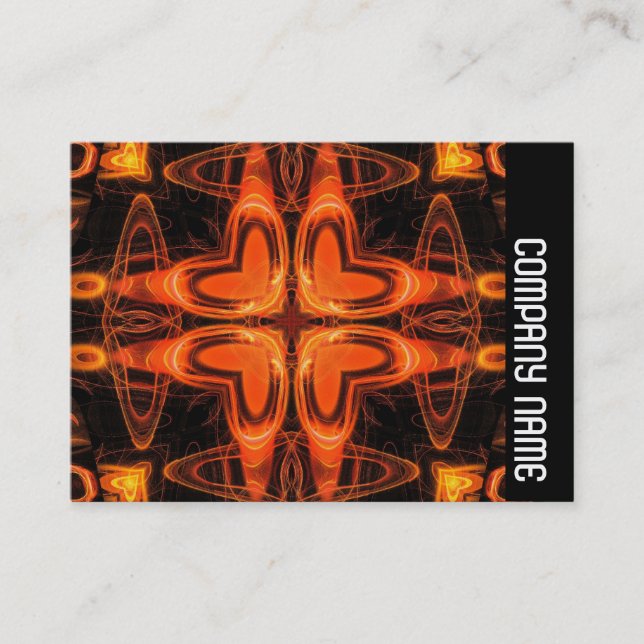 Cartão De Visita Banda lateral - Kaliediscope Laranja 03 (Frente)