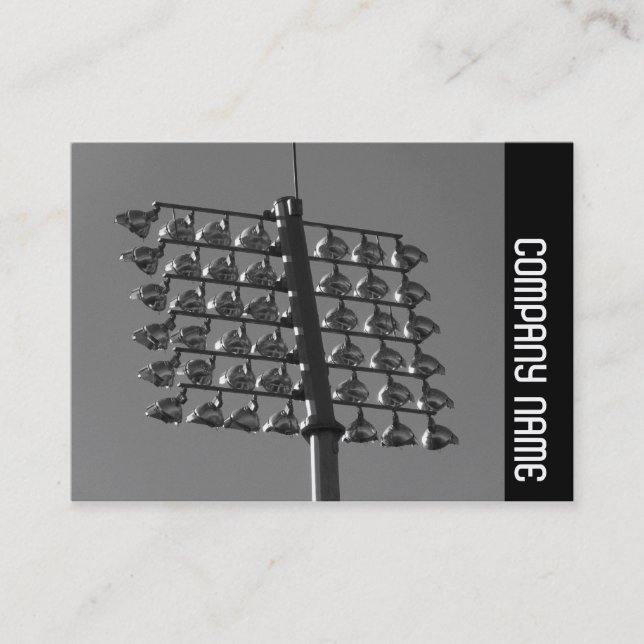 Cartão De Visita Banda lateral - Luzes de inundação (B&W) (Frente)