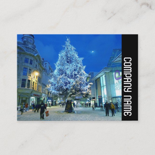 Cartão De Visita Banda lateral - Neve em Cardiff (Frente)