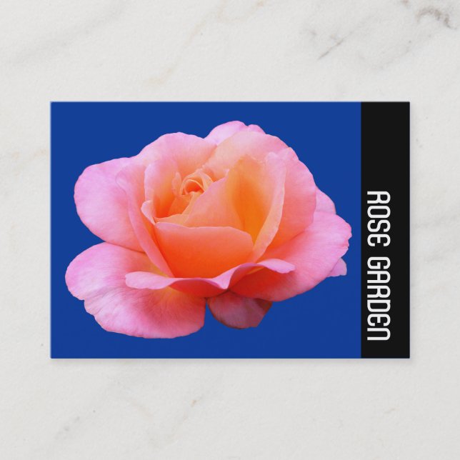 Cartão De Visita Banda lateral - Rosa rosa (Azul profundo) (Frente)