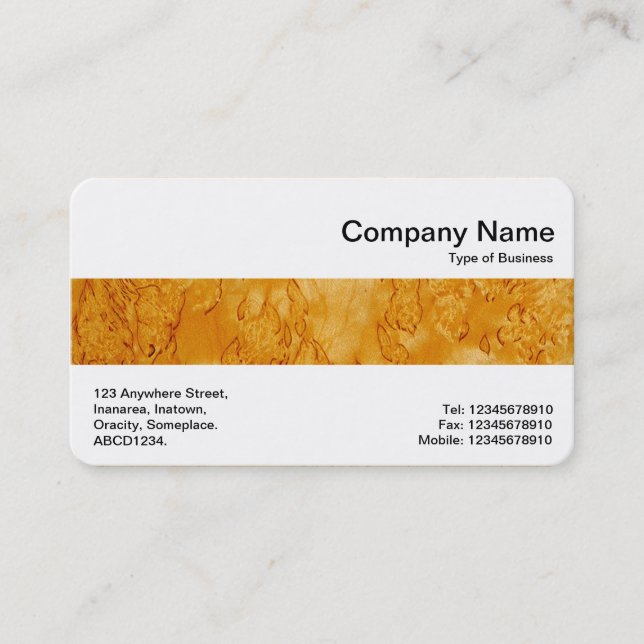 Cartão De Visita Banda média - Madeira 03 (Frente)