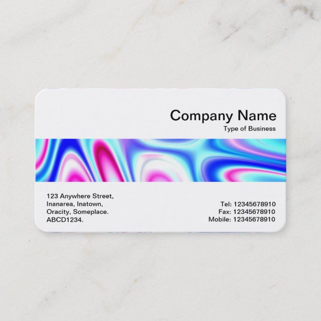 Cartão De Visita Banda Média - Pesos de Framboesa (Frente)