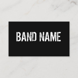 Cartão De Visita Banda preta & branca moderna feita sob encomenda