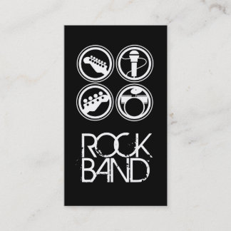 Cartão De Visita Banda Rock Singers Desempenho legal