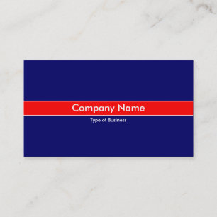Cartão De Visita Banda Vermelha - Azul Escuro