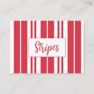Cartão De Visita Bandas brancas vermelhas litorais