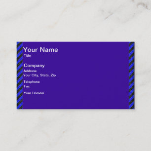 Cartão De Visita Bandas de Diagonal Finas Pretas e Azuis
