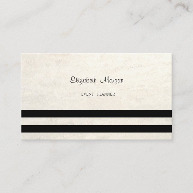 Cartão De Visita Bandas pretas profissionais de Na moda moderno (Frente)