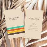 Cartão De Visita Bandas retrorreflectoras Vintage 70s<br><div class="desc">Vintage 70s Retro Stripes Cartão de visita. Personalize com os detalhes personalizados da sua empresa para um cartão de visita exclusivo e na moda.</div>