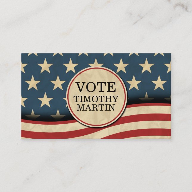 Cartão De Visita Bandeira Americana (Frente)