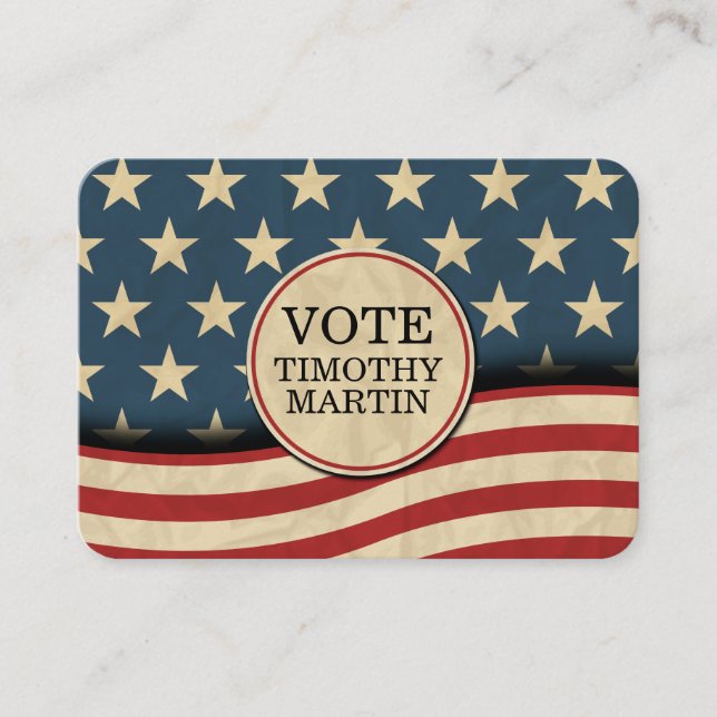 Cartão De Visita Bandeira Americana (Frente)