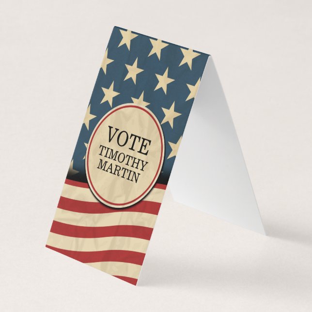 Cartão De Visita Bandeira Americana (Frente)