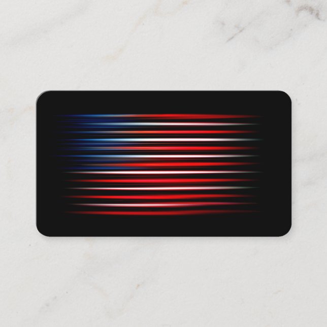 Cartão De Visita Bandeira Americana com Abstrato Strike (Frente)