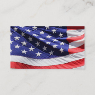 Cartão De Visita Bandeira Americana  Militar Patriótico Soldier Ve
