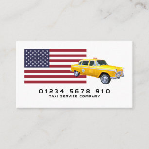 Cartão De Visita Bandeira Americana Taxi Cab, Lista de Preços