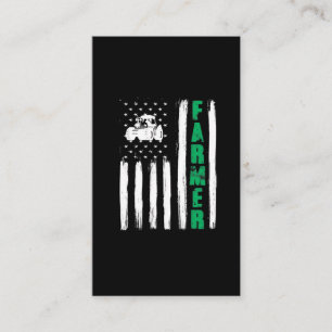 Cartão De Visita Bandeira Americana Trator Patriótico EUA Orgulhos