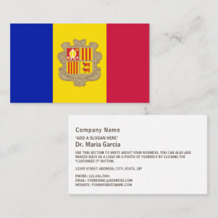 Cartão De Visita Bandeira andorrana, bandeira de Andorra