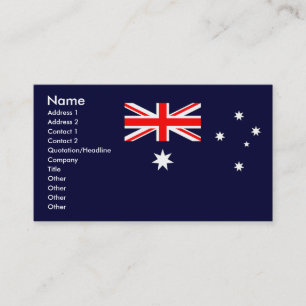 Cartão De Visita Bandeira australiana