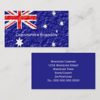 Cartão De Visita Bandeira Australiana