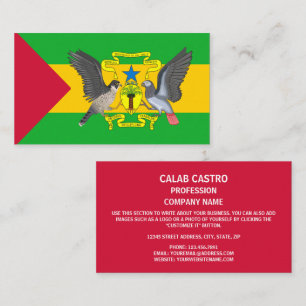 Cartão De Visita Bandeira & brasão de São Toméan