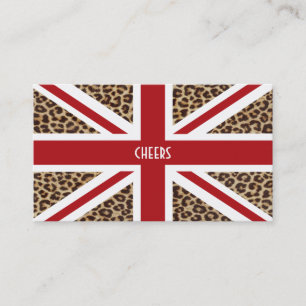 Cartão De Visita Bandeira britânica de Union Jack com impressão d