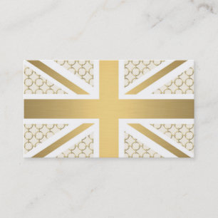 Cartão De Visita Bandeira BRITÂNICA de Union Jack com teste padrã
