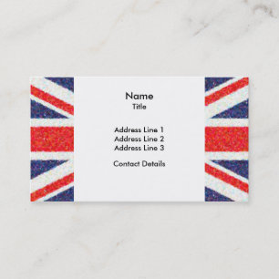 Cartão De Visita Bandeira BRITÂNICA de Union Jack do Pointillist