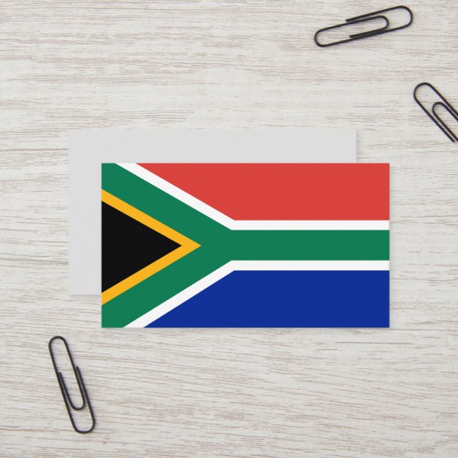 Cartão De Visita Bandeira da África do Sul (Frente/Verso In Situ)