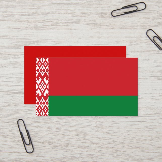 Cartão De Visita Bandeira da Bielorrússia (Frente/Verso In Situ)