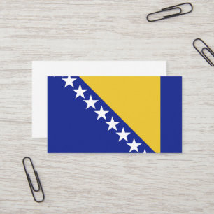 Cartão De Visita Bandeira da Bósnia e Herzegovina