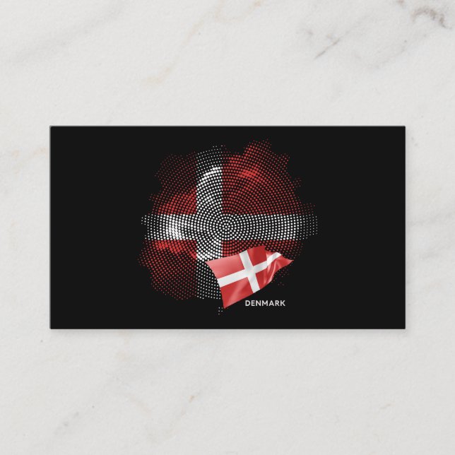 Cartão De Visita bandeira da Dinamarca (Frente)
