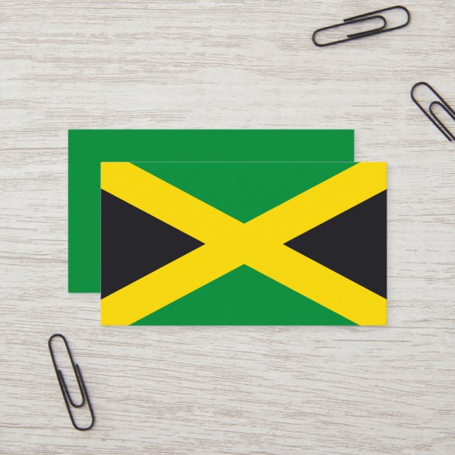 Cartão De Visita bandeira da Jamaica (Frente/Verso In Situ)