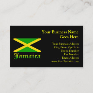 Cartão De Visita Bandeira da Jamaica, Preto, Verde e Amarelo