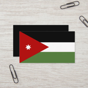 Cartão De Visita Bandeira da Jordânia