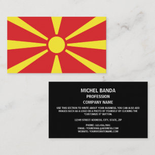 Cartão De Visita Bandeira da Macedônia, Bandeira da Macedônia do